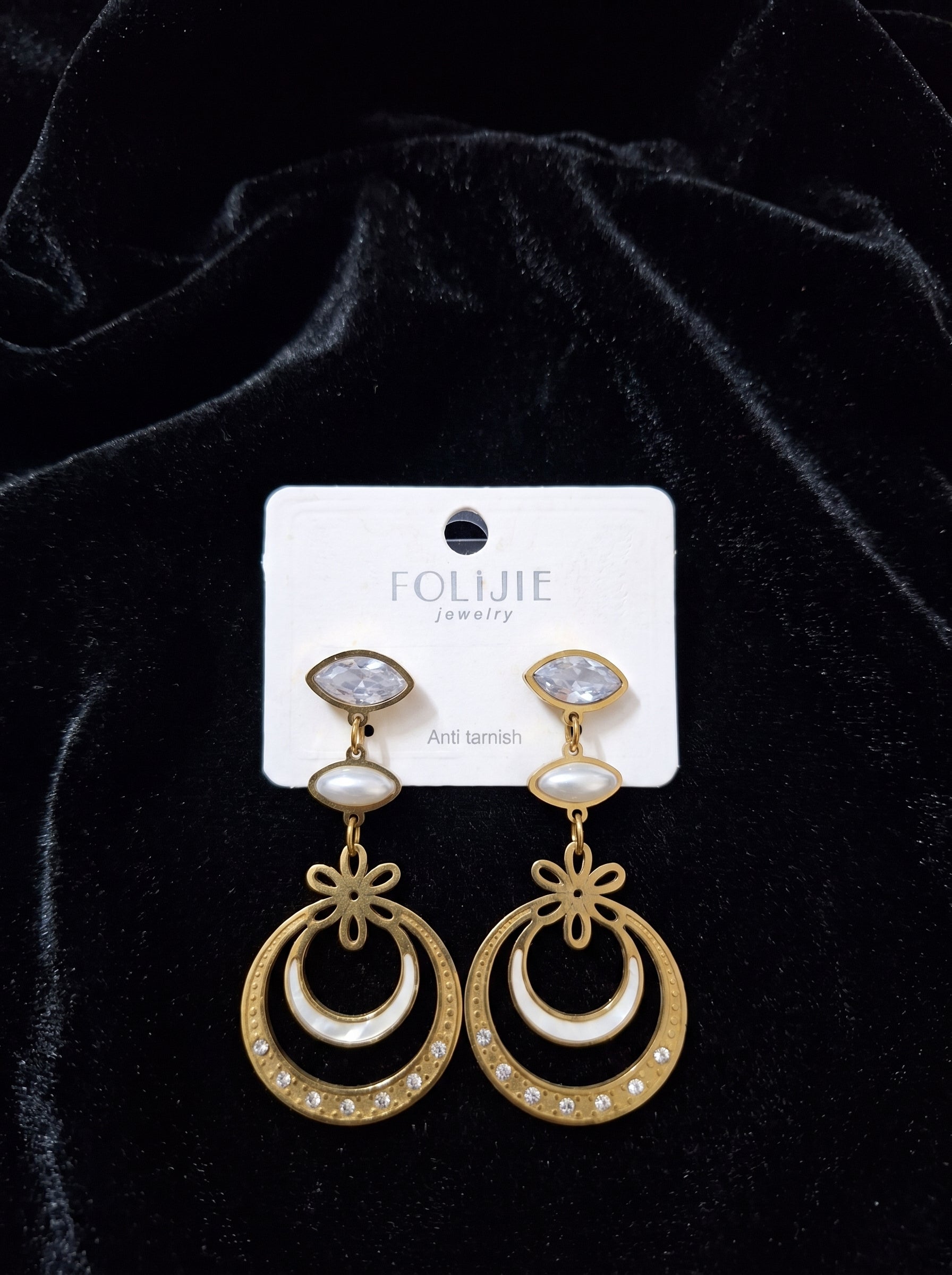 Anti tarnish earring 77